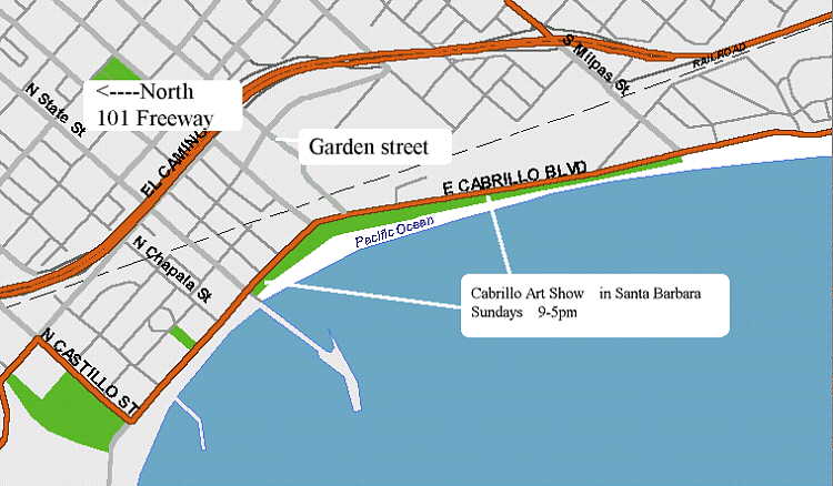 Primative map to the show